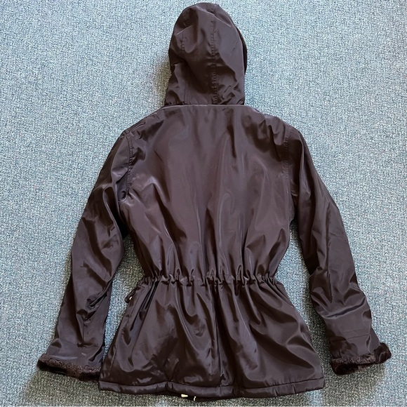 Marc New York Faux Fur Lined Coat, W/Hood, Zips Up & Has String to Adjust Waist - Picture 5 of 16